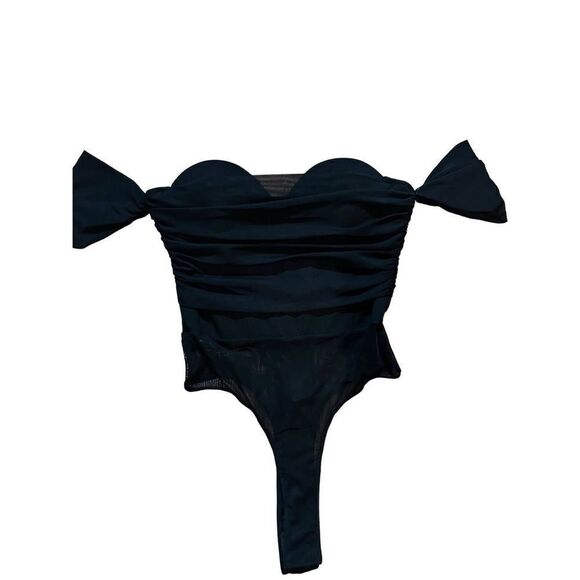 Windsor women’s black off-the-shoulder bodysuit sz S - Picture 1 of 10